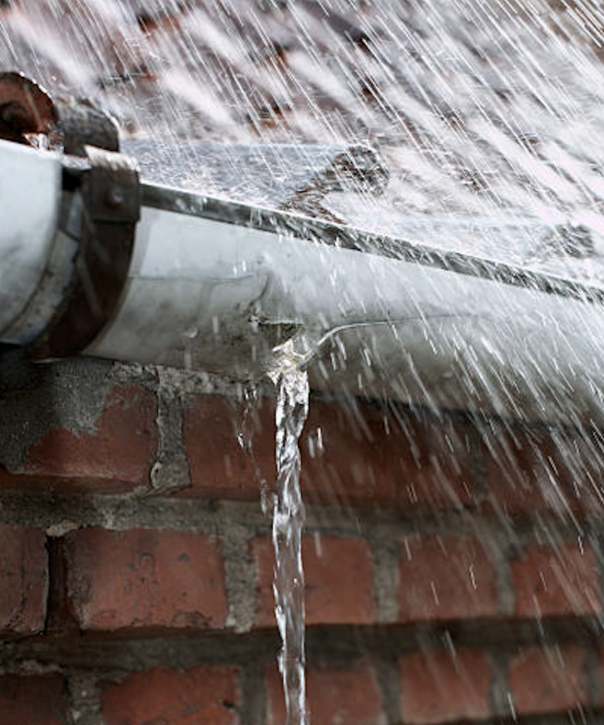 Water Dripping From Gutters