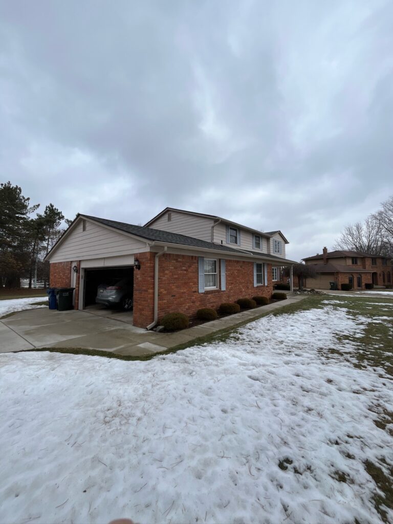 red brick two story home