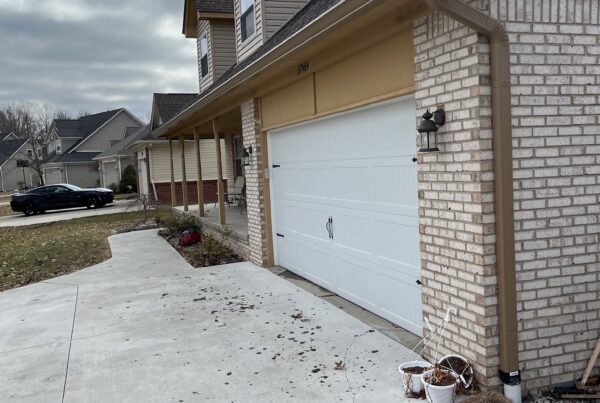 beige brick home