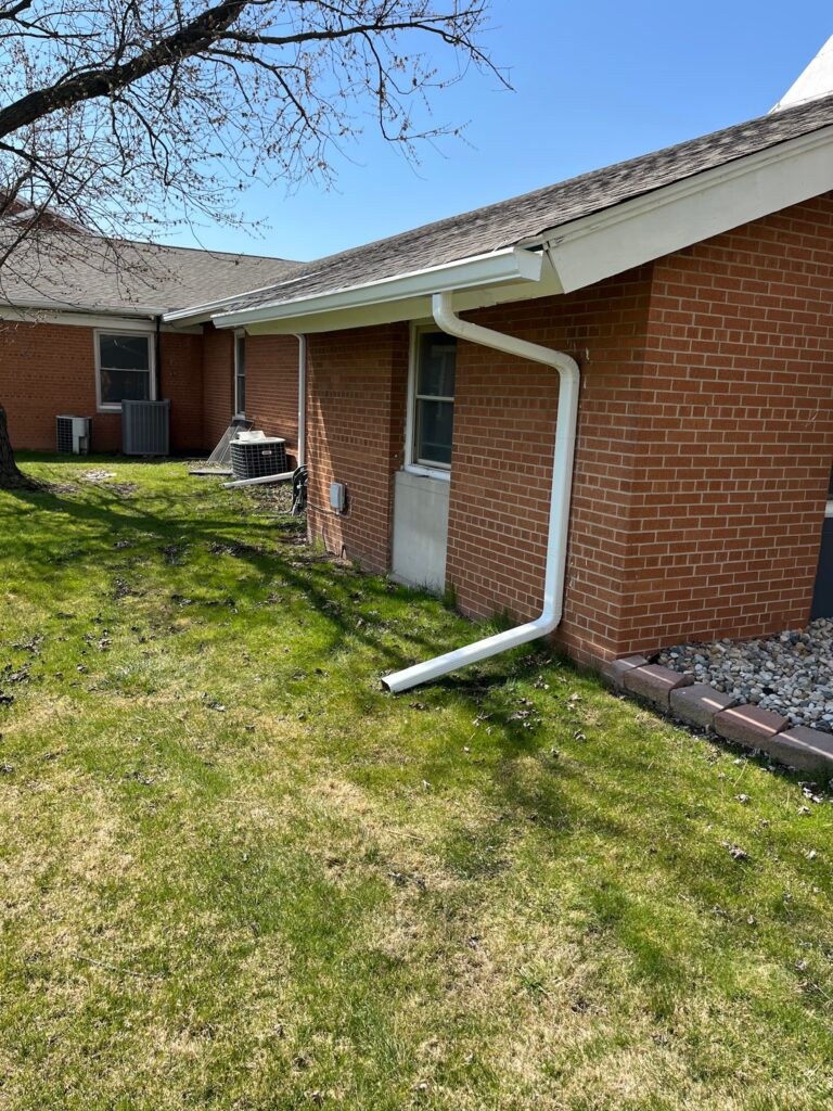 red brick one story home