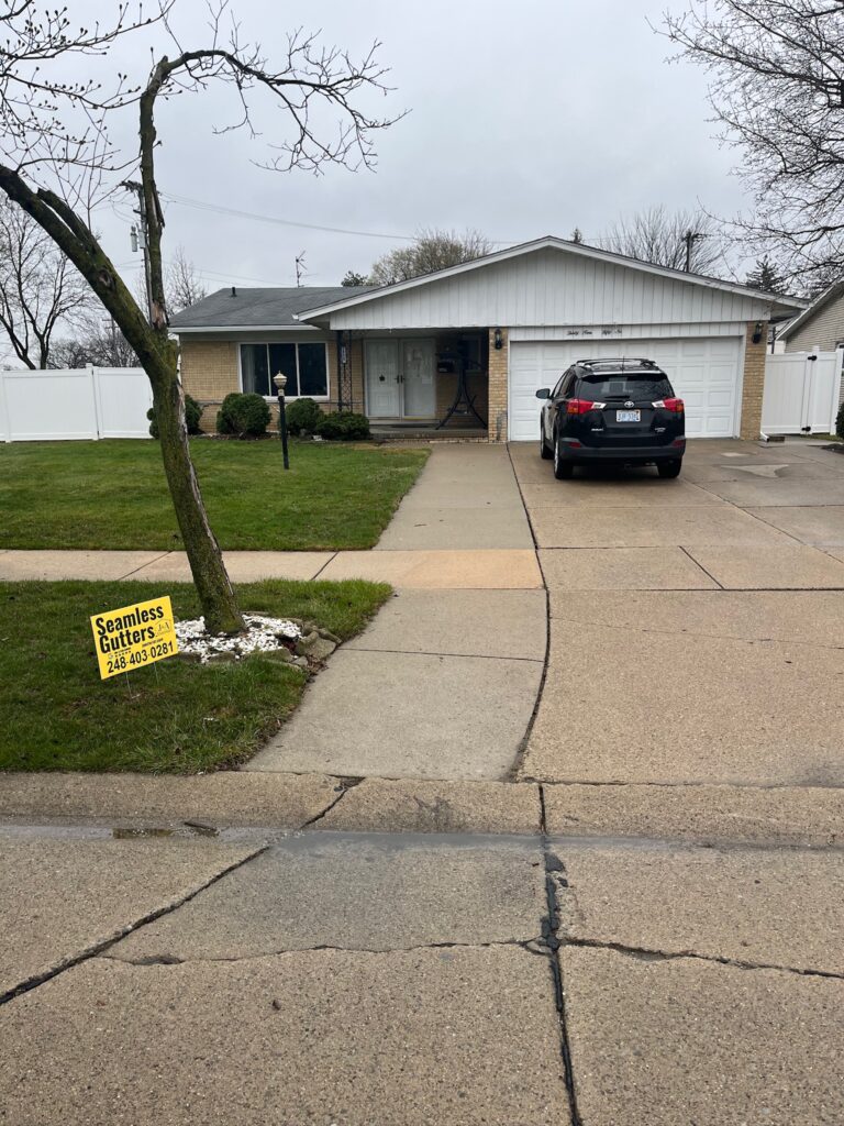 beige brick one story home