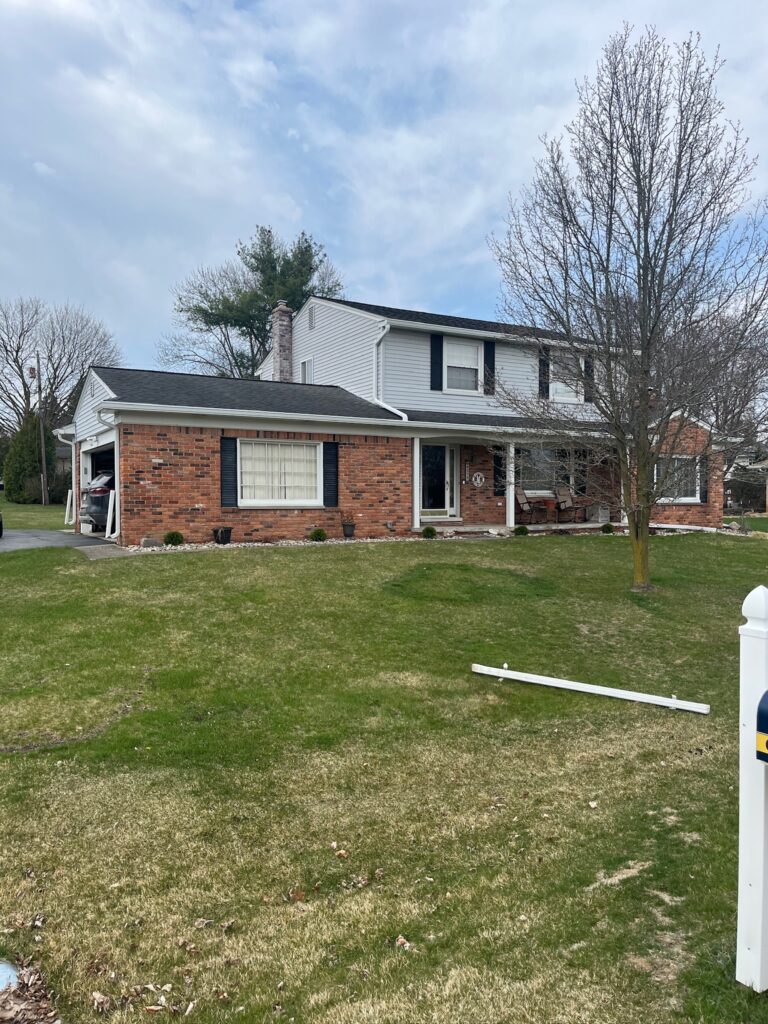 red brick two story home