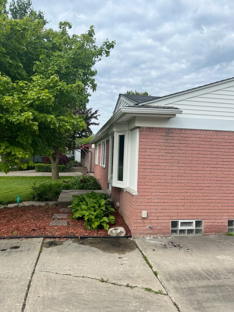 red brick one story home
