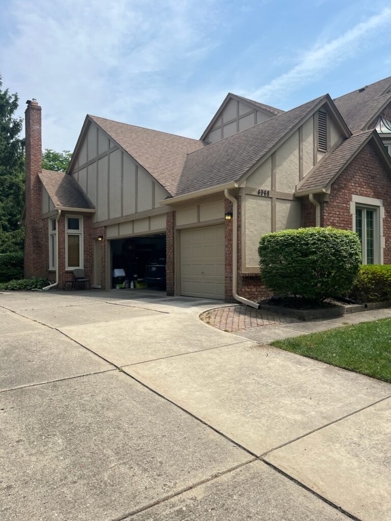 brown two story home