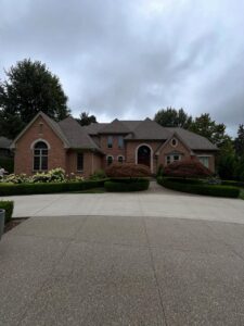 large red brick home