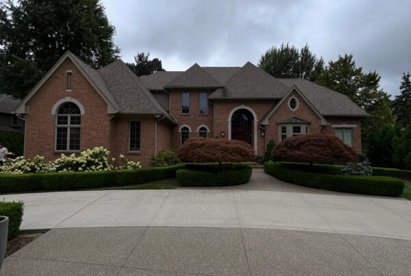 large red brick home