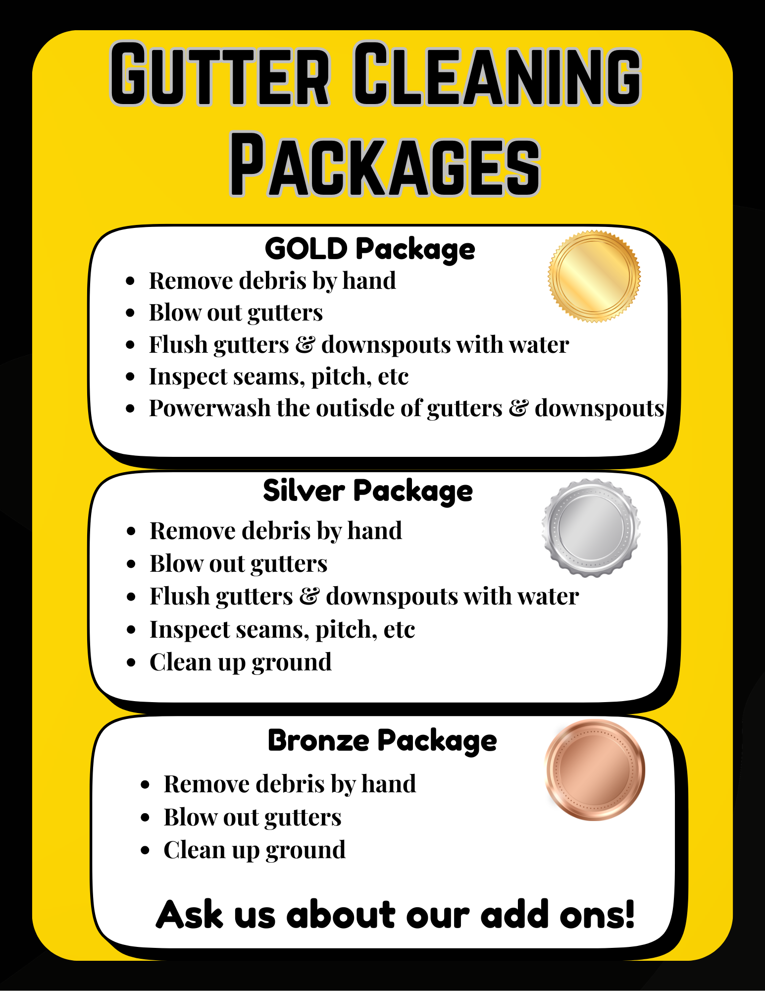 Our New Gutter Cleaning Packages – Choose What’s Best for Your Home