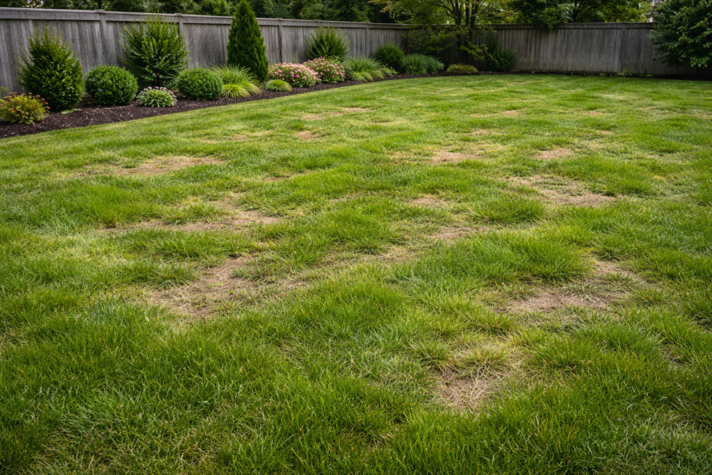 Uneven lawn