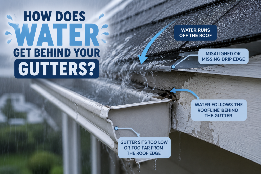 Why Water Can Get Behind Your Gutters!