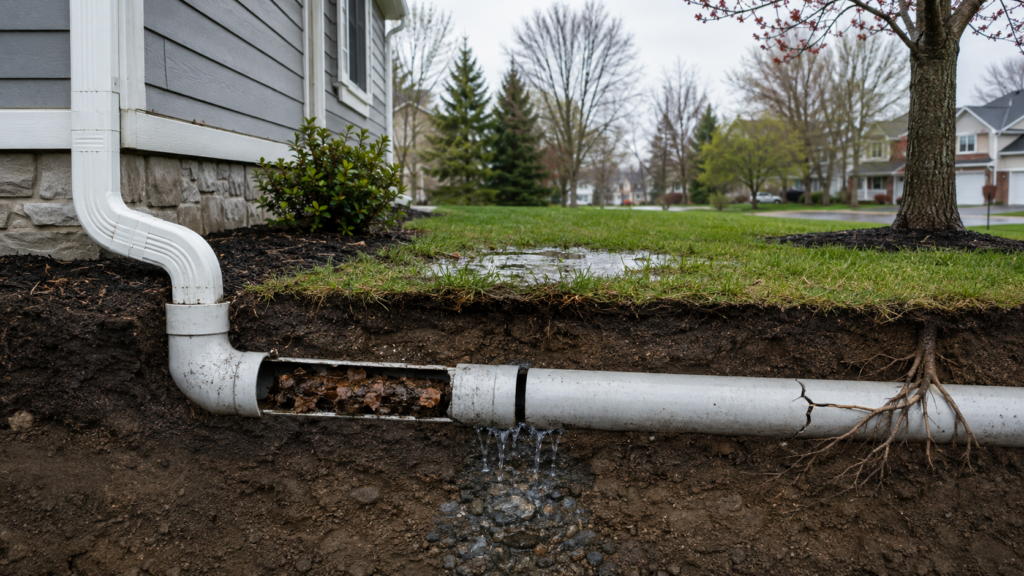 How Underground Downspout Drains Affect Your Gutter System!