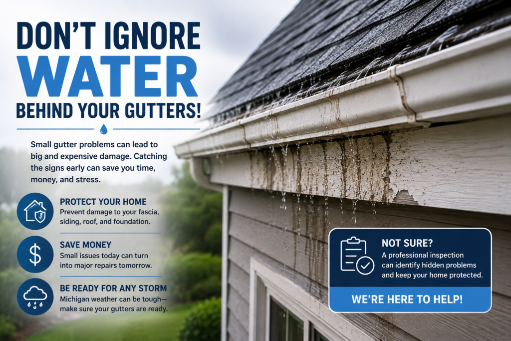 Don't Ignore Water Behind Your Gutters!
