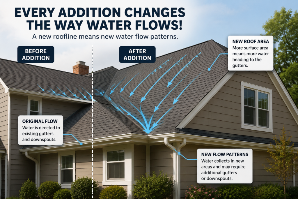 Why Home Additions Can Change Your Gutter Needs!