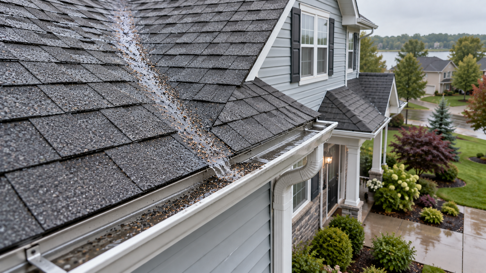Why Asphalt Shingle Granules Collect in Your Gutters!