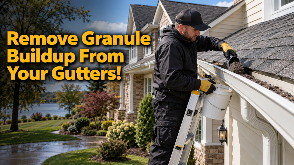 Remove Granule Buildup From Your Gutters! Remove Granule Buildup From Your Gutters!
