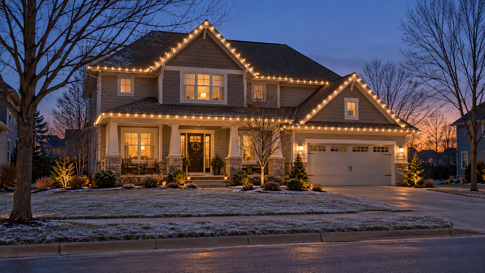 How to Plan Christmas Lights Around Your Home’s Roofline
